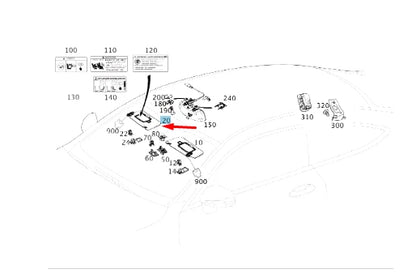 NEW MERCEDES-BENZ C W205 RIGHT SIDE SUN VISOR A20581084049H56