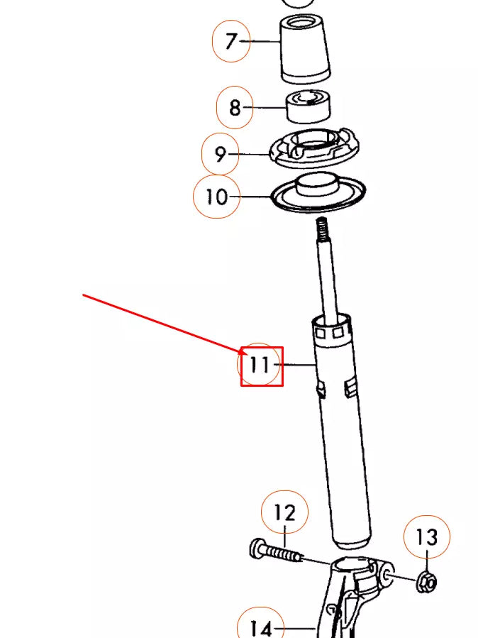 NEW AUDI Q5 8R FRONT GAS SHOCK ABSORBER 8R0413031G ORIGINAL