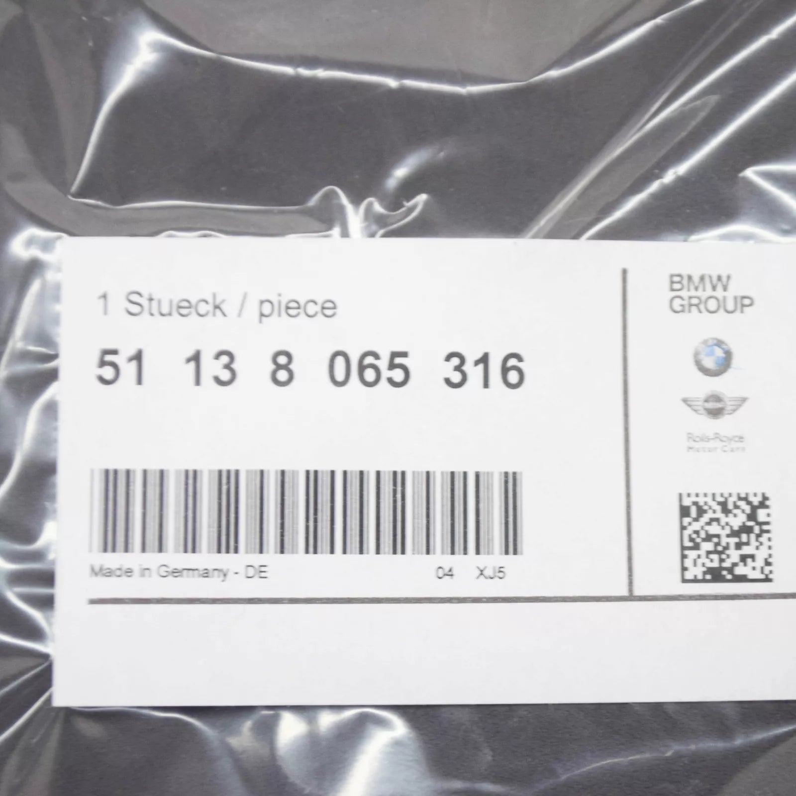 NEW BMW M5 F90 FRONT BUMPER M LICENSE NUMBER PLATE HOLDER 51138065316 ORIGINAL