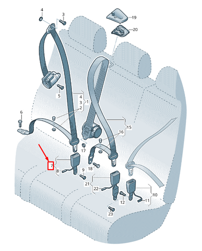 new audi q7 4m rear right seat belt latch 4m0857740lmnb 4m0857740l mnb original