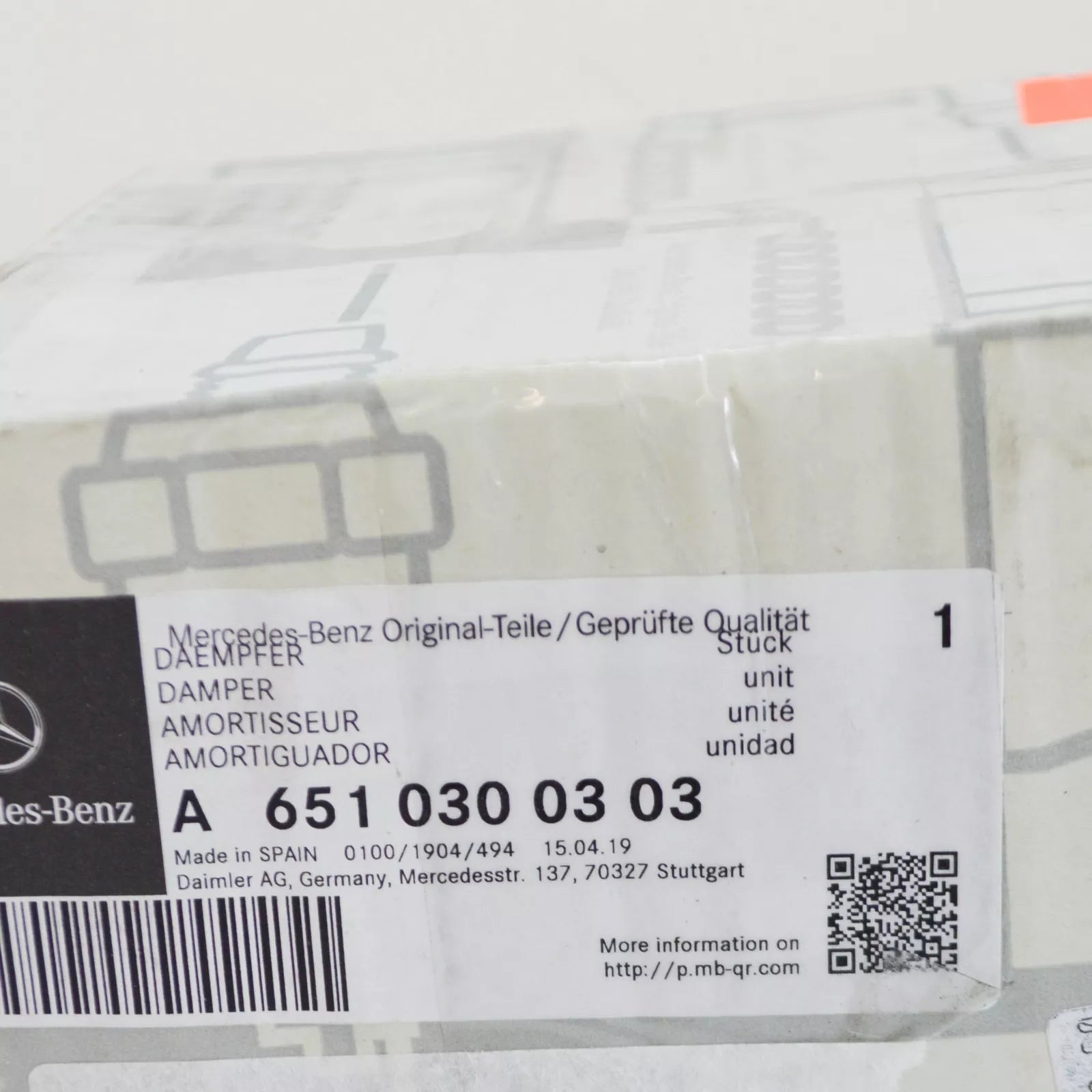 NEW MERCEDES-BENZ SPRINTER W906 CRANKSHAFT PULLEY DAMPER A6510300303 ORIGINAL