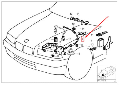 NEW BMW 3 COMPACT E36 CRUISE CONTROL CABLE 8380077 65718380077 ORIGINAL