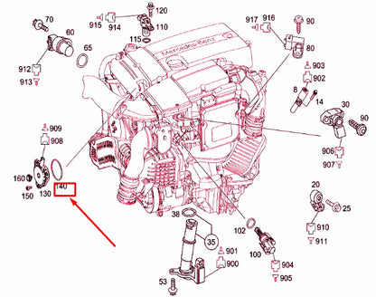 NEW MERCEDES-BENZ C W203 ENGINE CAMSHAFT SEAL O-RINGS A0109972348 ORIGINAL