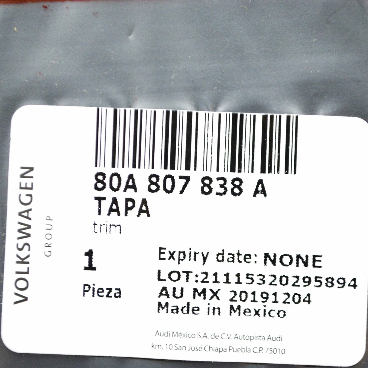 NEW AUDI Q5 80A FRONT BUMPER RIGHT SIDE TRIM 80A807838A ORIGINAL