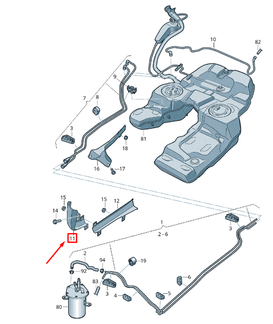 NEW VW TOUAREG 7P MK2 FUEL TANK LINE PROTECTIVE PLATE 7L0201729A ORIGINAL
