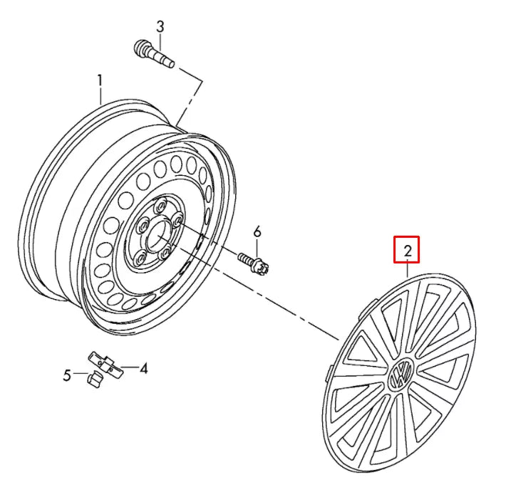 NEW VOLKSWAGEN UP WHEEL COVER TRIM 1S06011471ZX ORIGINAL