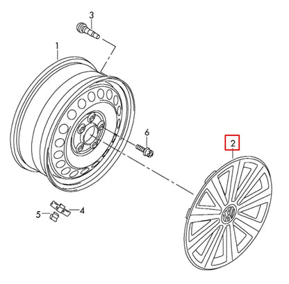 NEW VOLKSWAGEN UP WHEEL COVER TRIM 1S06011471ZX ORIGINAL