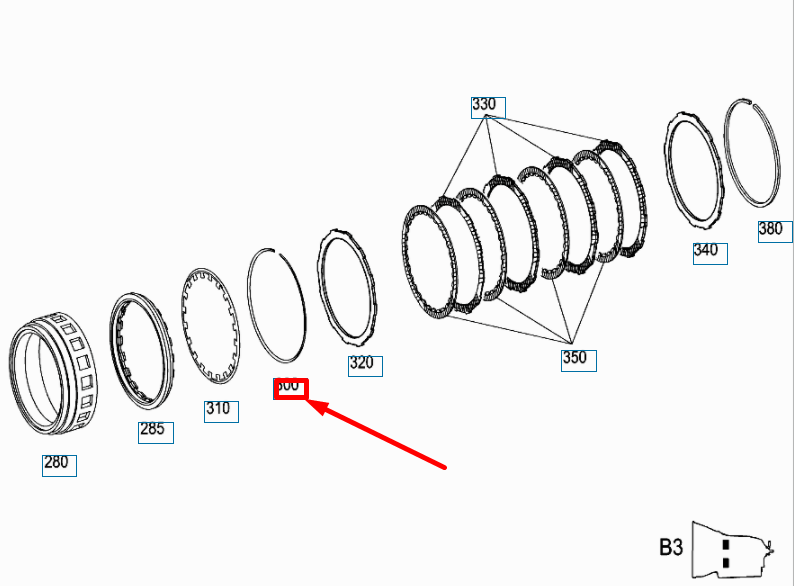new mb s w221 transmission laminated brake snap ring a2209940340 original