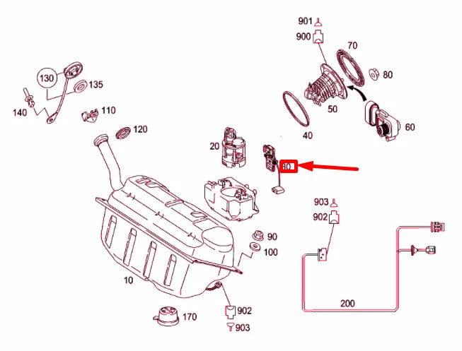 NEW MERCEDES-BENZ SLK R171 FUEL GAUGE SENDING UNIT A1715420617