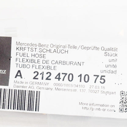 NEW MERCEDES-BENZ E-CLASS W212 E400 4-MATIC FUEL HOSE A2124701075 ORIGINAL