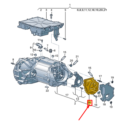 new audi q4 e-tron drive motor inverter cover 0eh907300 original