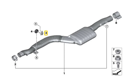 NEW BMW 5 G30 EXHAUST HANGER BRACKET 18208582034 8582034 ORIGINAL