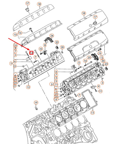 NEW VOLKSWAGEN TOUAREG 7L ENGINE CYLINDER HEAD BOLT 07Z103384 ORIGINAL