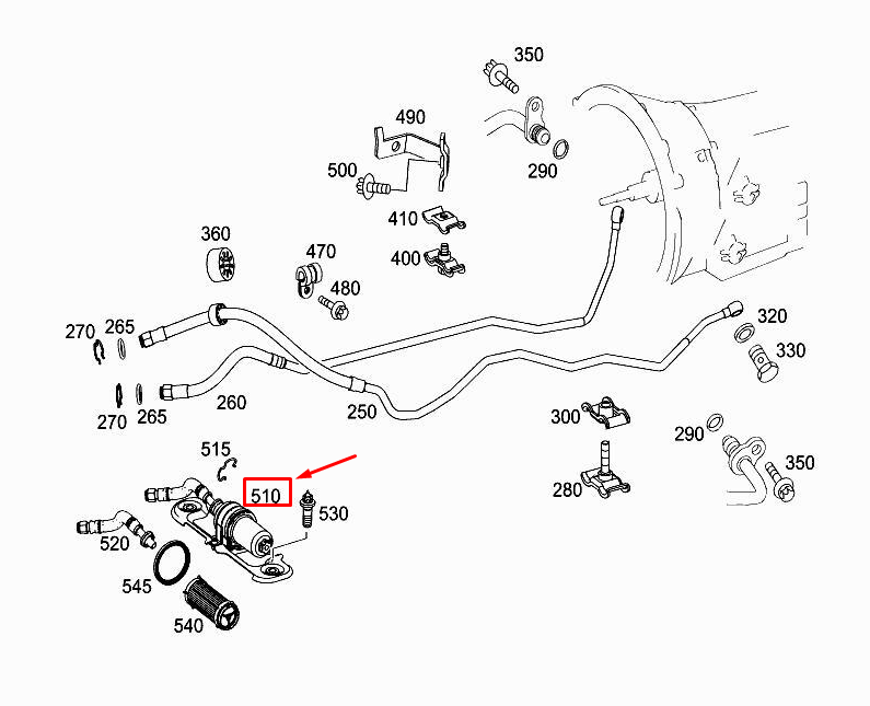 new mercedes-benz e cabrio a207 transmission oil filter a7252709603 original
