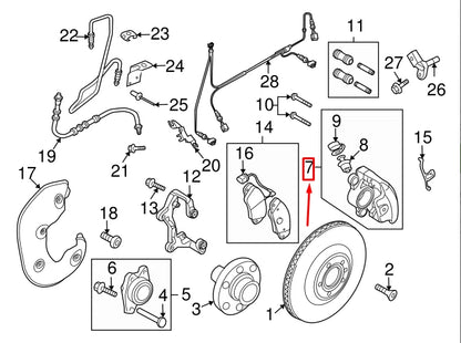 NEW AUDI A5 SPORTBACK 8T FRONT LEFT BRAKE CALIPER 8T0615123C ORIGINAL