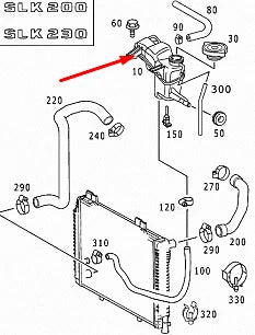 NEW MERCEDES BENZ SLK R170 EXPANSION COOLANT TANK A1705000649