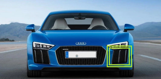 NEW AUDI R8 16-18 FRONT BUMPER N/S LEFT AIR GUIDE GRILL 4S0807683A3FZ