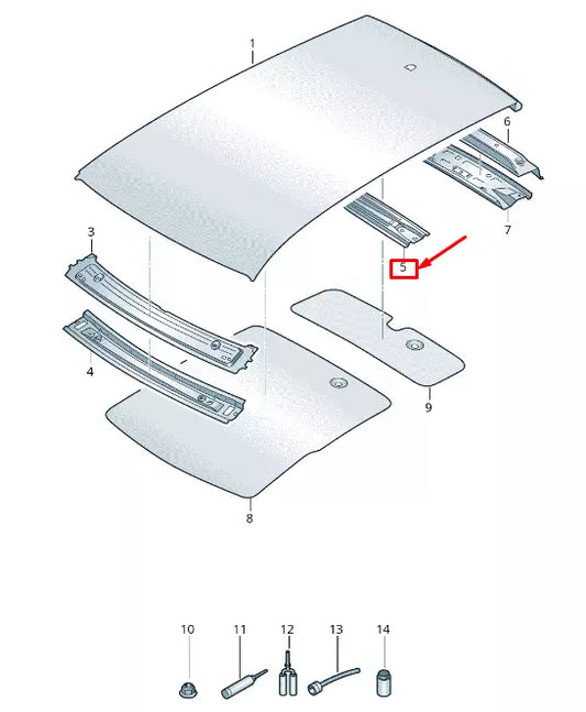 NEW AUDI E-TRON GEN CENTER ROOF FRAME 4KE817969A