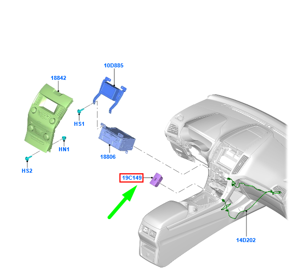 new ford galaxy mk3 bezel assy 1883274 original