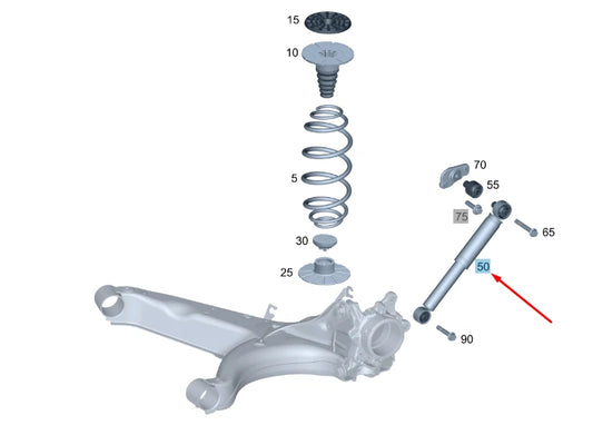 NEW MERCEDES-BENZ VITO W447 REAR SHOCK ABSORBER A4473267300 ORIGINAL