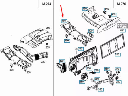 NEW MERCEDES-BENZ GLK-CLASS X204 AIR INTAKE TOP FAN SHROUD A2045000355 ORIGINAL
