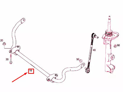 NEW MERCEDES-BENZ C W204 FRONT TORSION BAR A2043230765