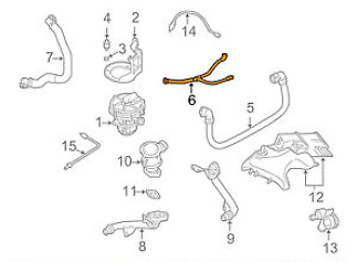 new bmw 7 e65 secondary air injection hose 11727508270 4.4 petrol original