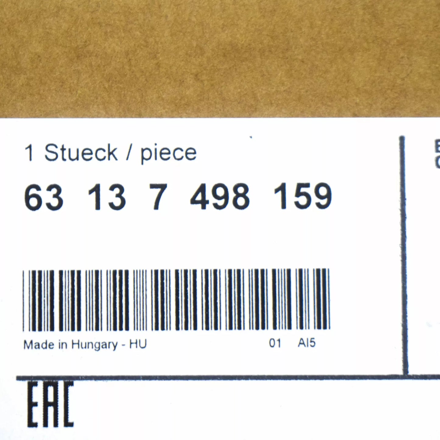 NEW BMW 3 G20 FRONT LEFT DOOR MIRROR TURN SIGNAL INDICATOR 63137498159 ORIGINAL