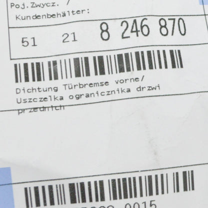 NEW BMW 3 E46 FRONT DOOR BRAKE GASKET 51218246870 8246870 ORIGINAL