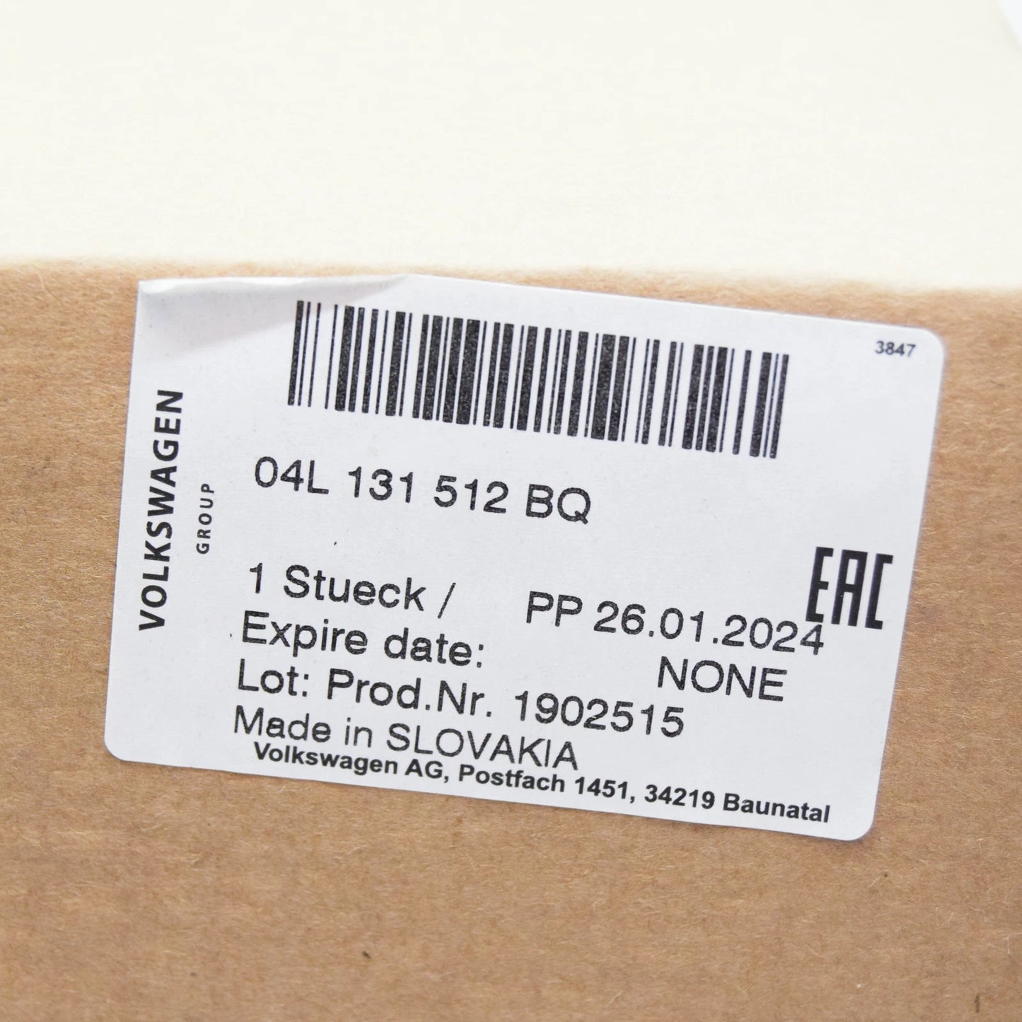 NEW AUDI Q3 F3 EGR COOLER 04L131512BQ ORIGINAL