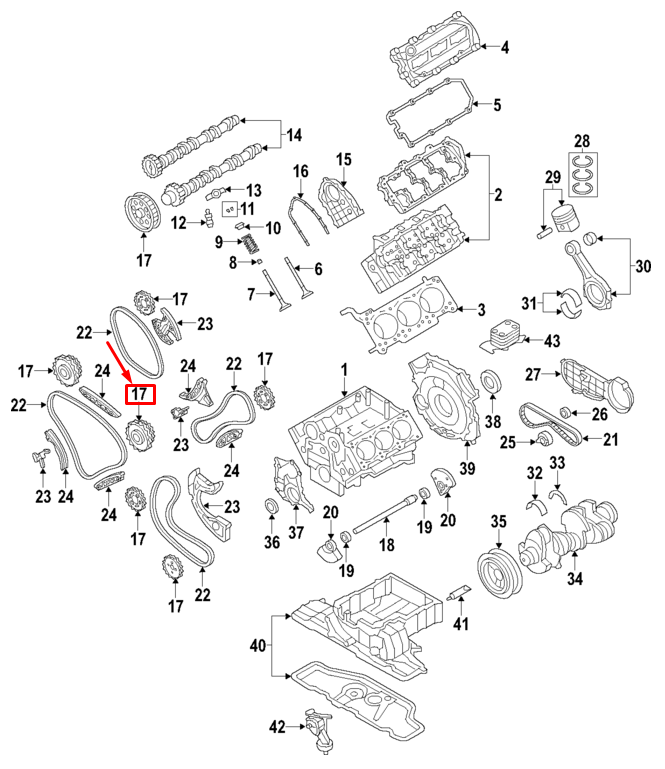 new audi q7 4l engine timing camshaft sprocket 057109116h original