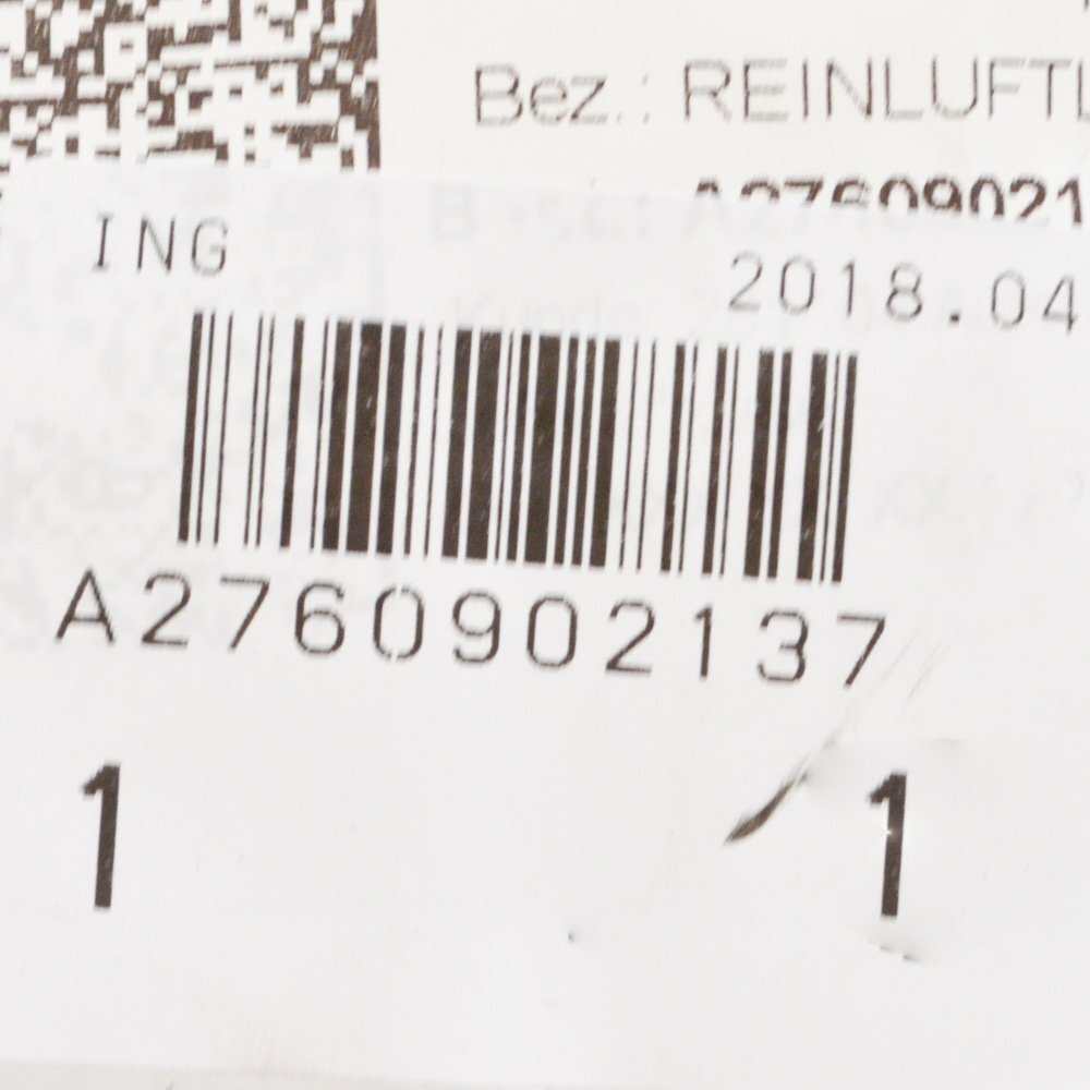 NEW MB C-CLASS AMG 3.0 PETROL 270KW W205 AIR INLET HOSE LEFT A2760902137