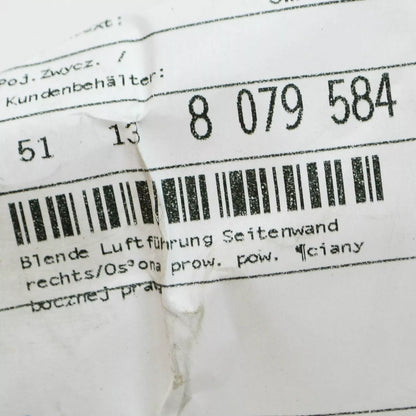 NEW BMW 7 G11 G12 FRONT RIGHT SIDEWALL AIR DUCT TRIM ORIGINAL