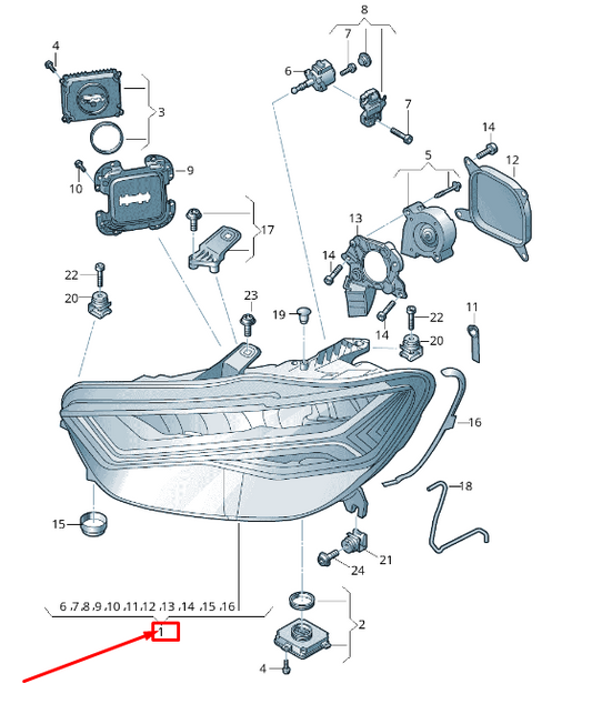 new audi a6 allroad 4g front left headlight lhd 4g0941773h original