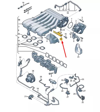 NEW VW TOUAREG 7P MK2 INTAKE SYSTEM SUPPORT 03H133229B