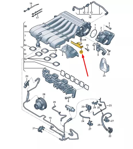 NEW VW TOUAREG 7P MK2 INTAKE SYSTEM SUPPORT 03H133229B