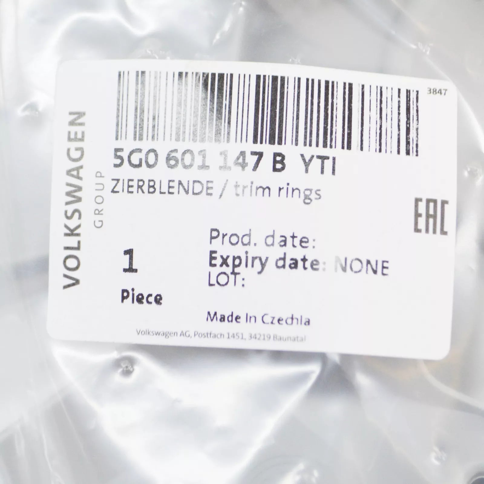 NEW VOLKSWAGEN GOLF MK7 WHEEL COVER TRIM 5G0601147BYTI