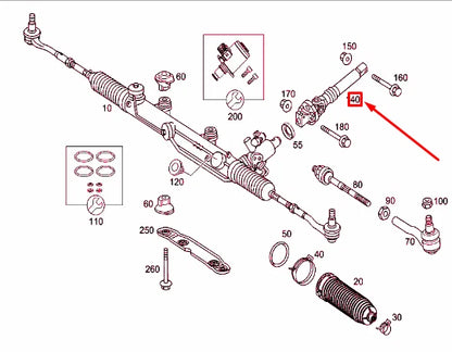 NEW MERCEDES-BENZ C W203 STEERING COUPLING SLEEVE RHD A2034620478