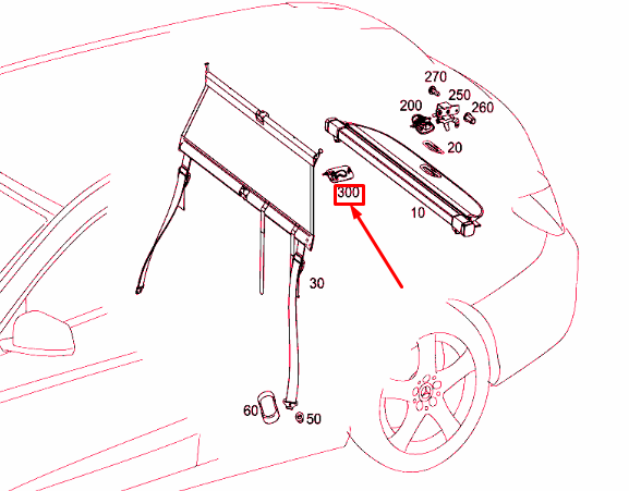 NEW MB CLA C117 REAR LEFT LUGGAGE NET BRACKET COVER A20486913089051 ORIGINAL