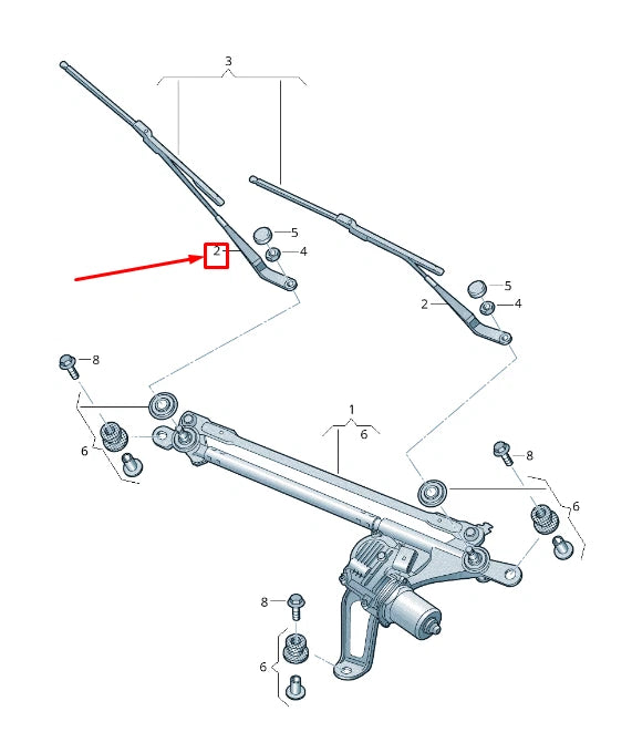 NEW AUDI A8 4N FRONT RIGHT WIPER ARM RHD 4N2955408D1P9 4N2955408D 1P9