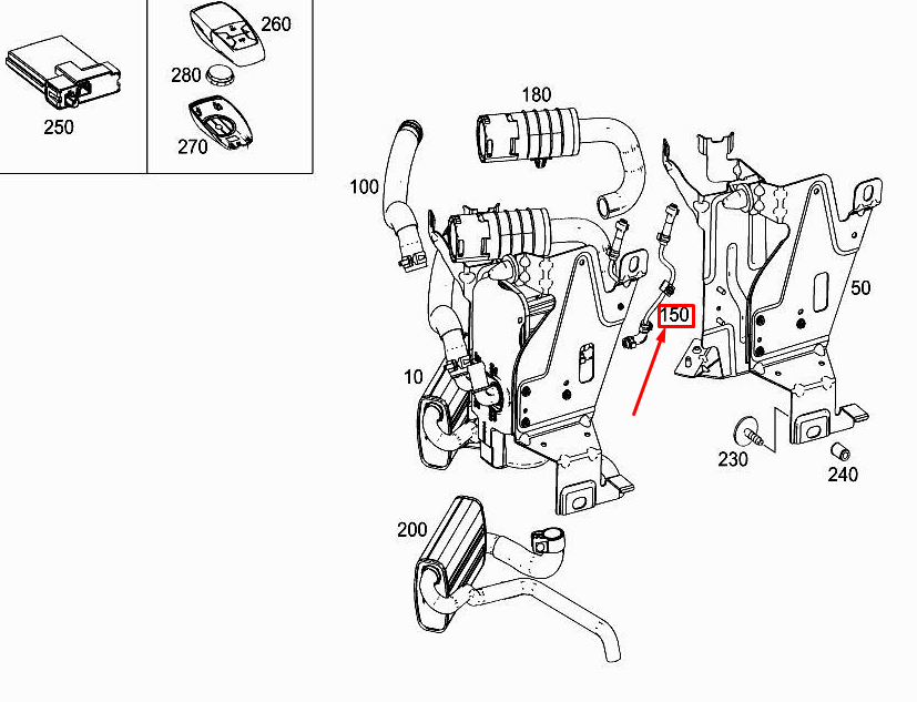 new mercedes-benz a w177 heater fuel line a2474702102 original