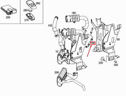 new mercedes-benz a w177 heater fuel line a2474702102 original