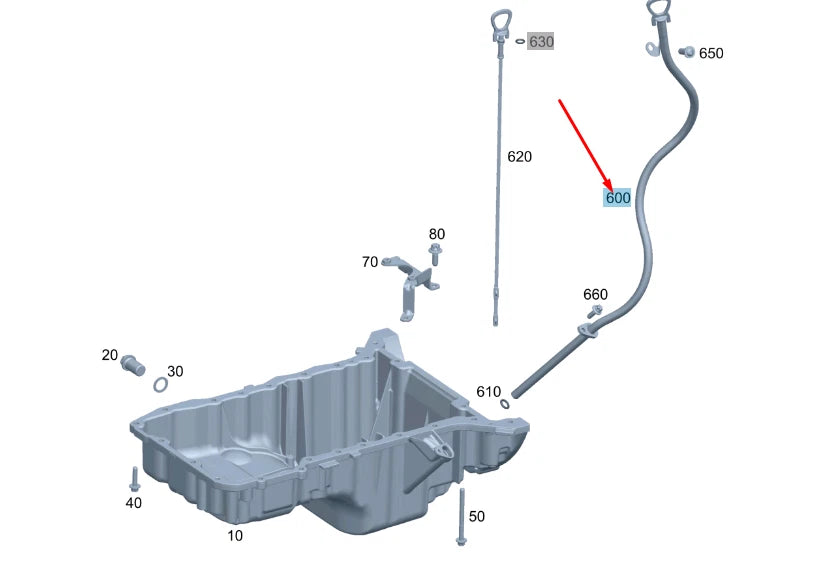 NEW MERCEDES-BENZ E W213 OIL DIPSTICK GUIDE TUBE A2740108510
