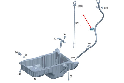 NEW MERCEDES-BENZ E W213 OIL DIPSTICK GUIDE TUBE A2740108510