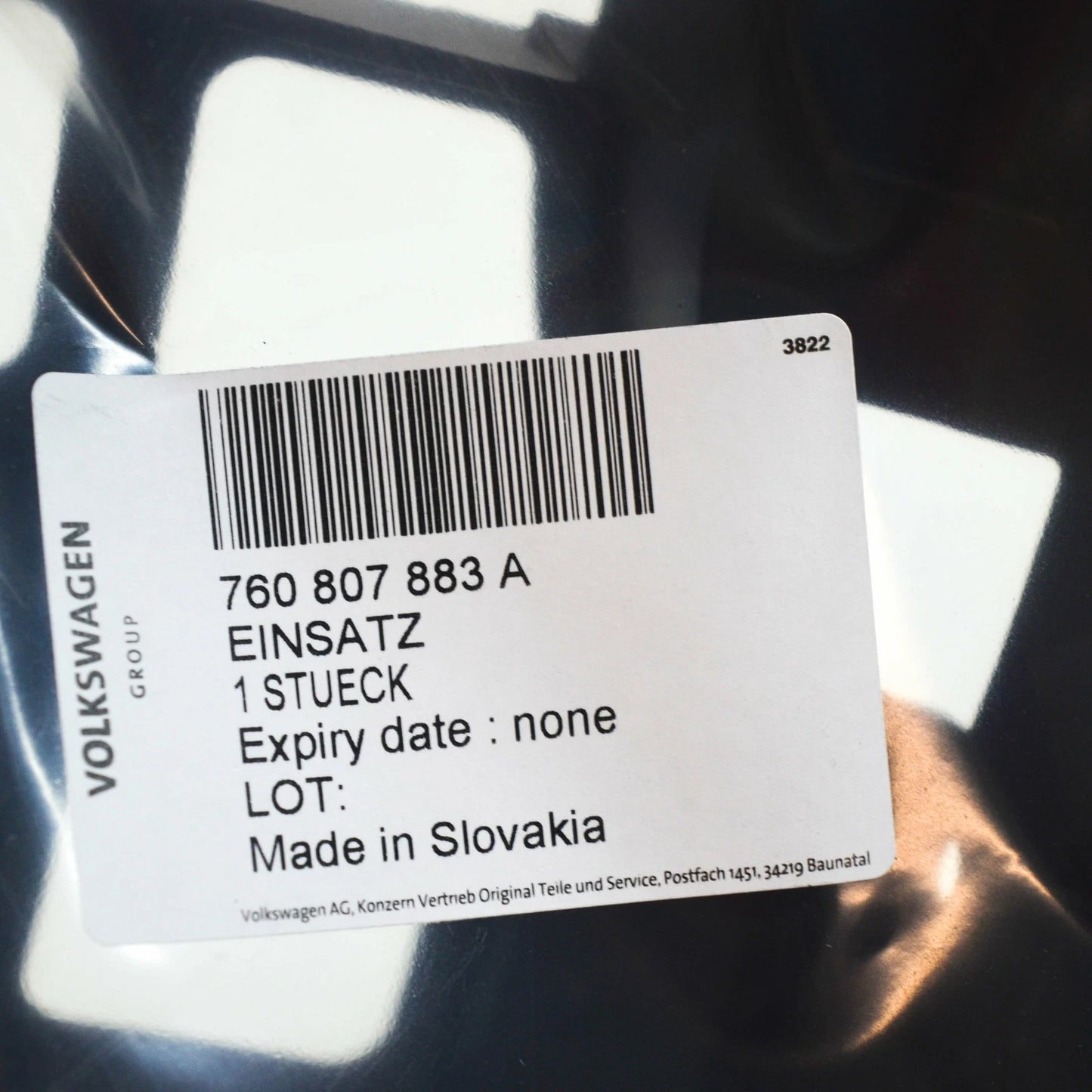 NEW VOLKSWAGEN TOUAREG CR FRONT LEFT BUMPER BRACKET 760807883A