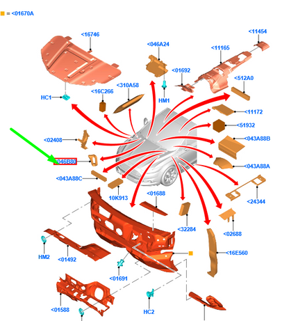 new ford mondeo mk5 front insulator air vent duct seal 5306165 original