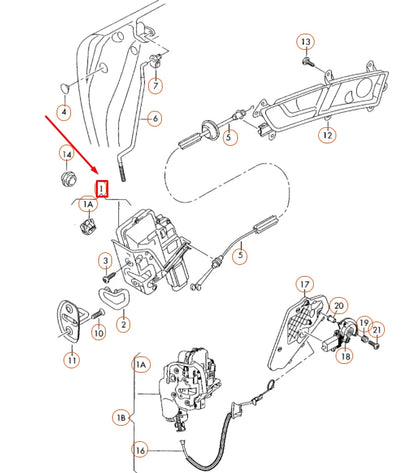 NEW AUDI A6 C6 REAR LEFT DOOR LOCK WITH DOOR CONTACT SWITCH 4F0839015C ORIGINAL