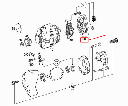 new mercedes-benz e cabrio a207 alternator cap a0001546004 original