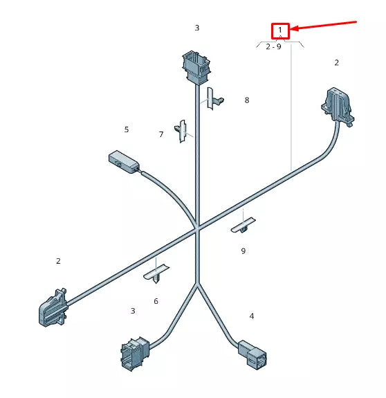 NEW AUDI RS7 SPORTBACK 4G REAR LID SPOILER ADAPTER CABLE LOOM 4G8971145B
