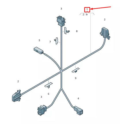 NEW AUDI RS7 SPORTBACK 4G REAR LID SPOILER ADAPTER CABLE LOOM 4G8971145B